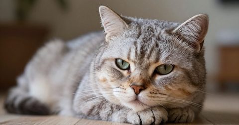 Senior cat resting