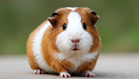 Guinea pig looking at the camera