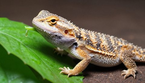 Bearded dragon eating