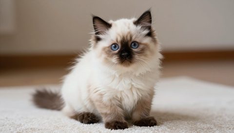 Ragdoll cat as a kitten
