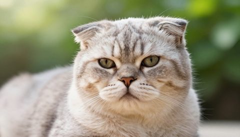 Mèo tai cụp lúc về già, nắng sớm
