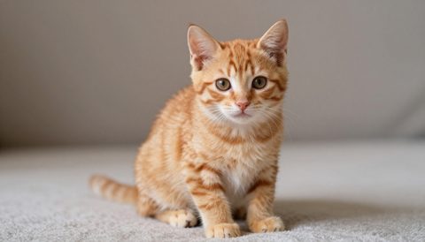 Mèo mướp vàng lúc còn nhỏ