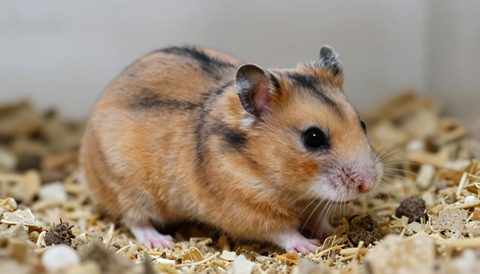 Hamster Syrian trong chuồng rộng