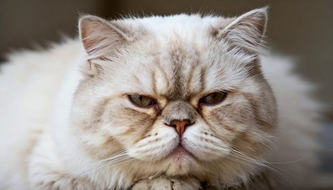 Persian cat as a senior cat