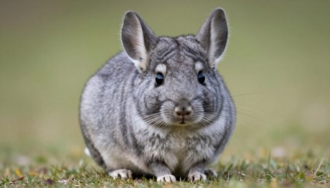 Chinchilla looking at the camera