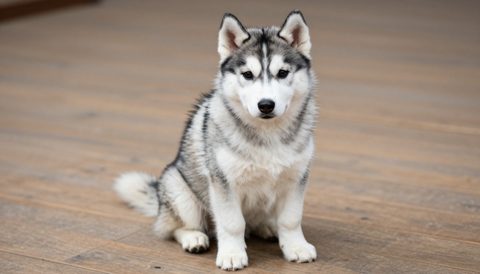 Siberian husky as a puppy