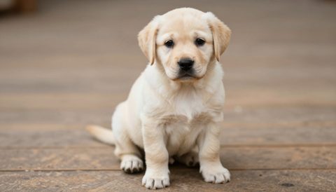 Labrador retriever as a puppy
