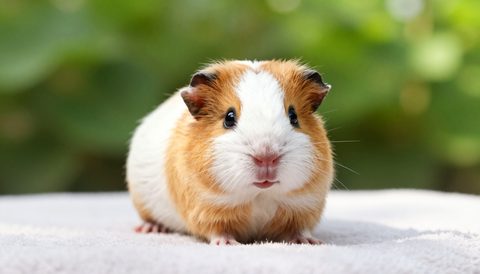 Guinea pig as a baby, morning light