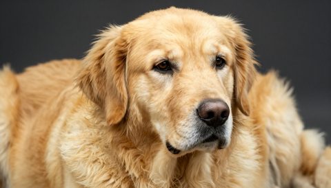 Golden retriever as a senior dog