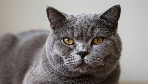 British shorthair as a senior cat