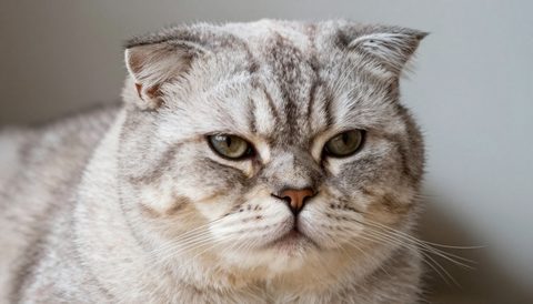 Scottish fold as a senior cat