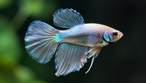 Betta fish close-up, morning light