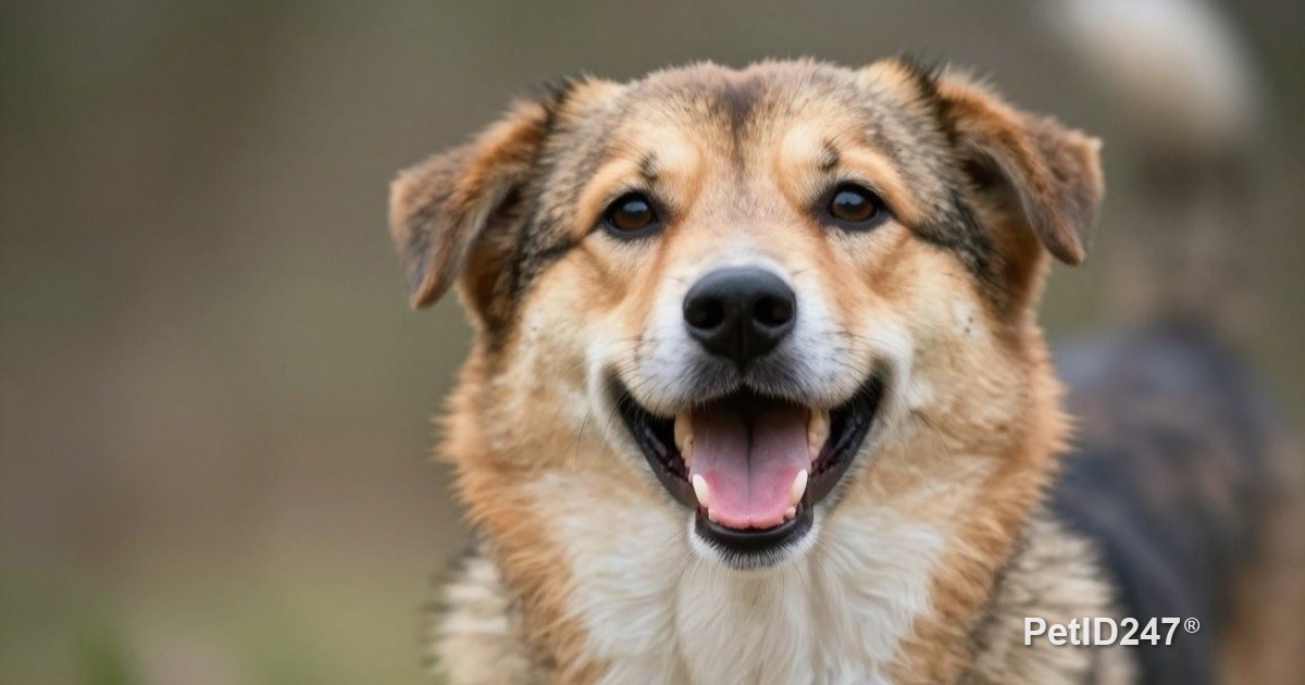 Dog with its mouth open showing its teeth