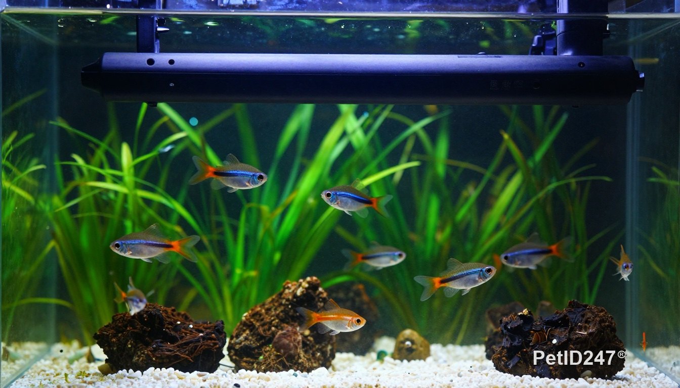Bể cá đang chạy lọc