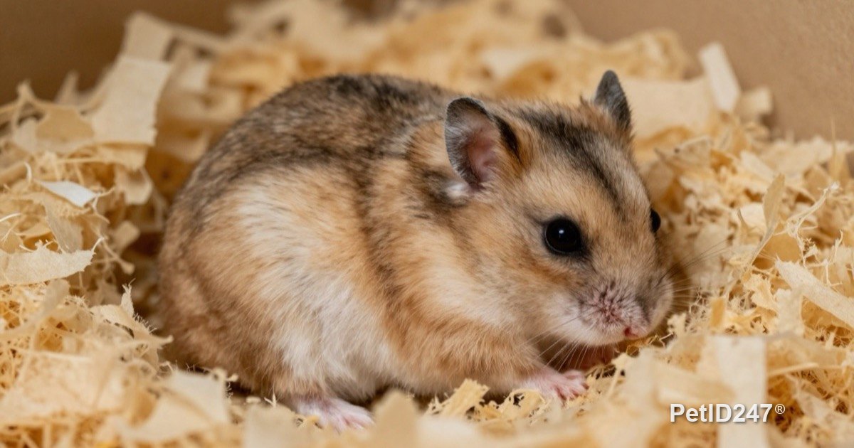 Hamster curled up asleep in a cozy nest