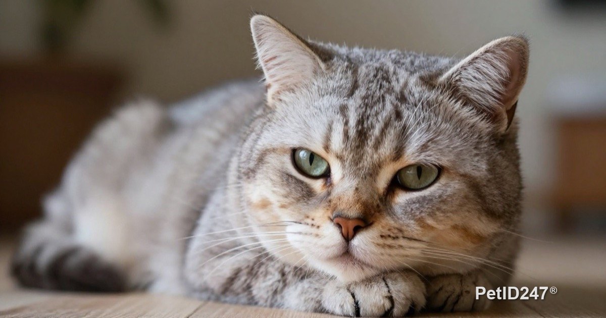 Senior cat resting