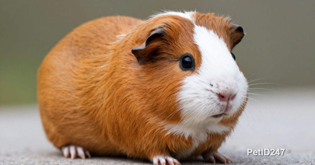 Brown and white guinea pig