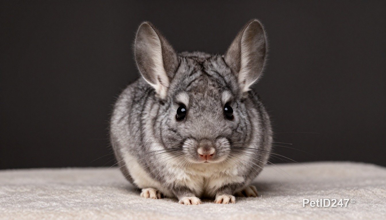 Chinchilla lúc còn nhỏ, nền tối