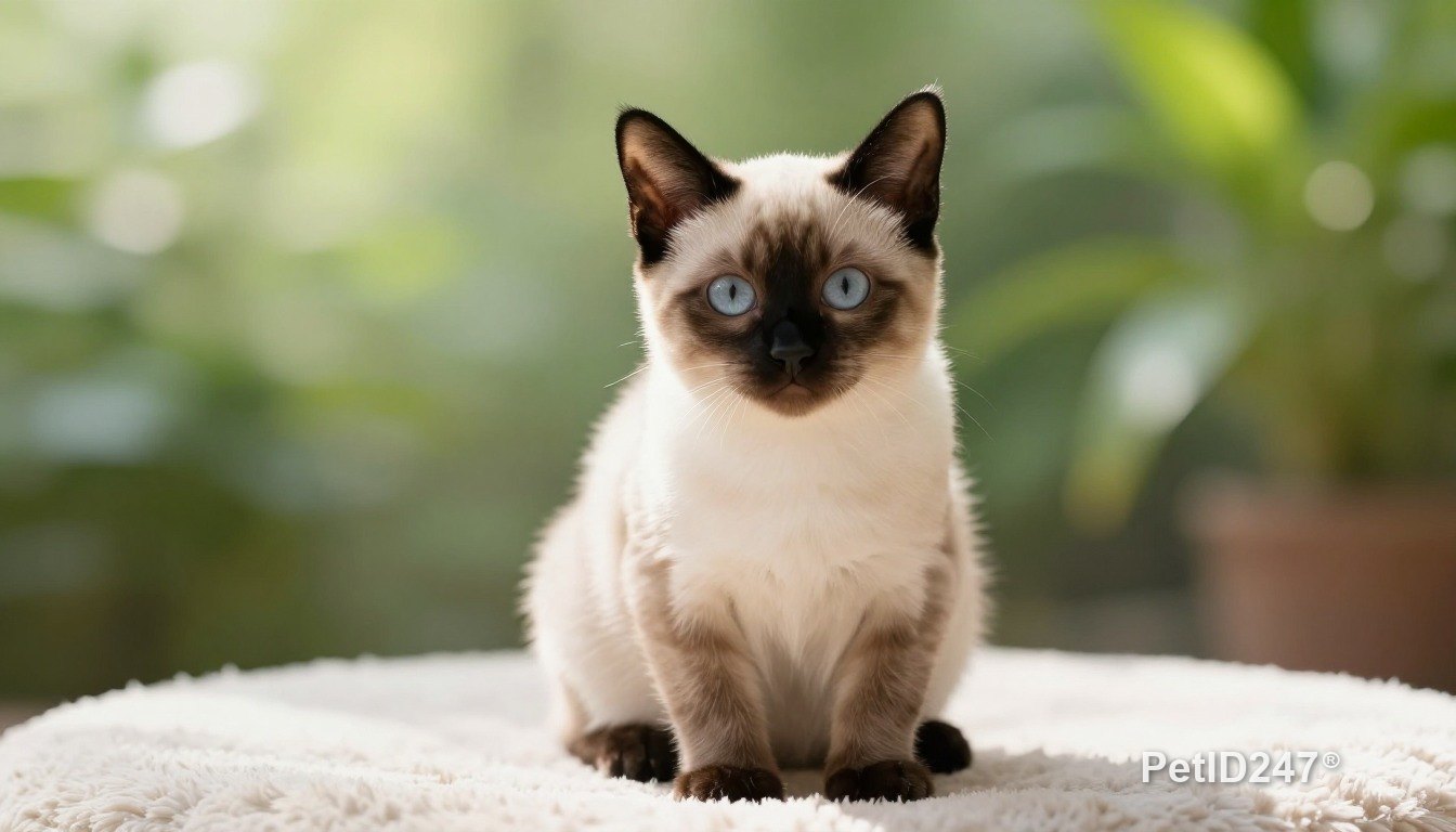 Mèo Xiêm lúc còn nhỏ, nắng sớm