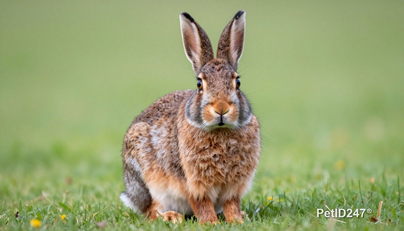 Rabbit looking at the camera