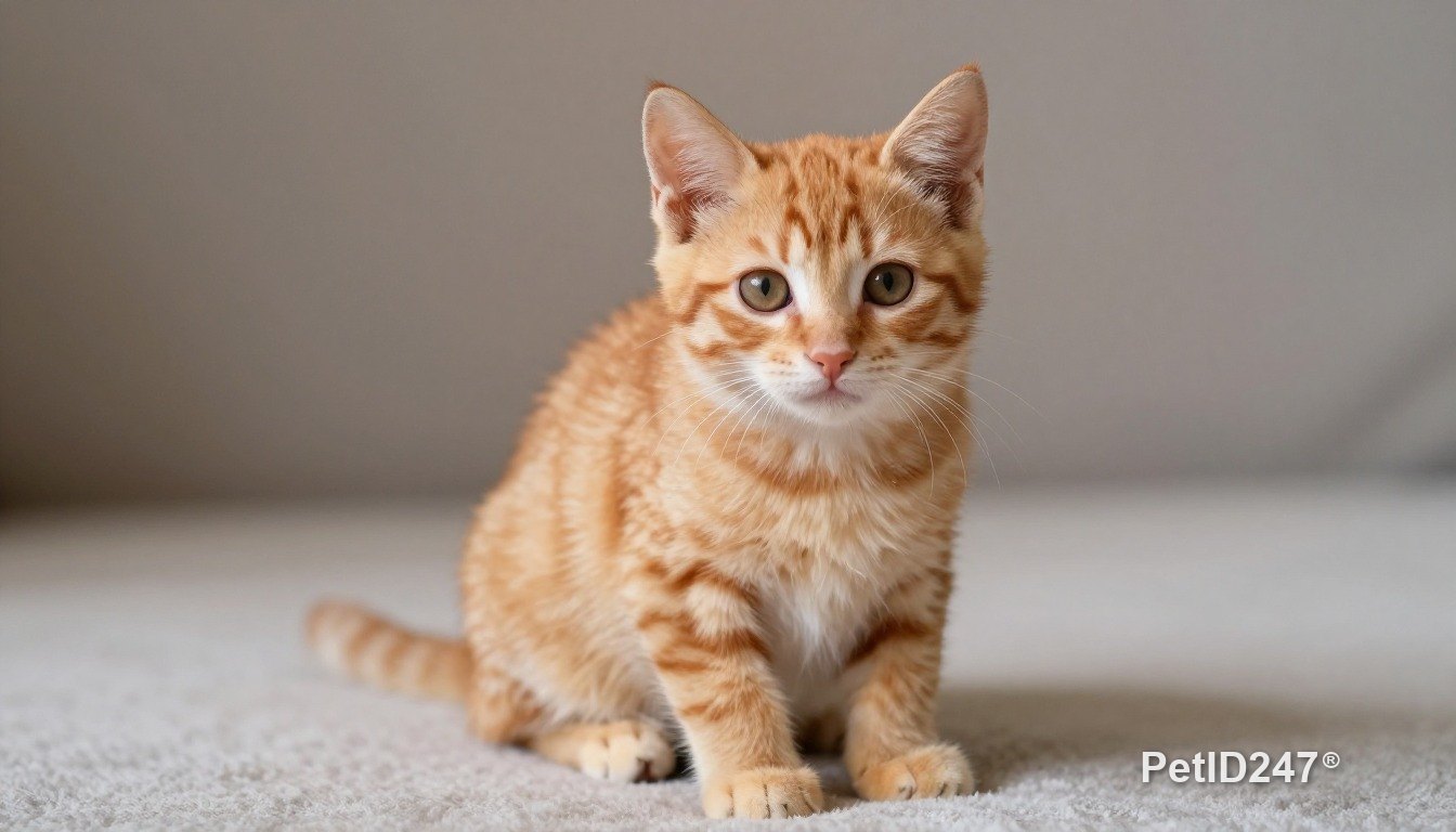 Orange tabby cat as a kitten