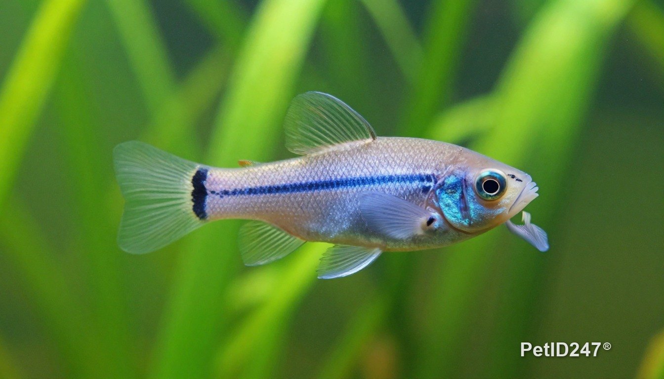 Angelfish in a planted aquarium, morning light