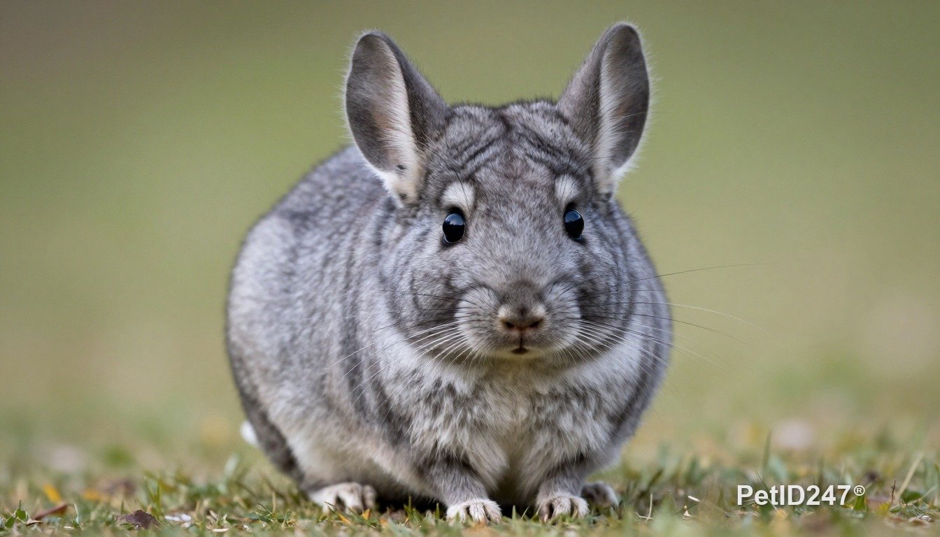 Chinchilla ngồi nhìn thẳng