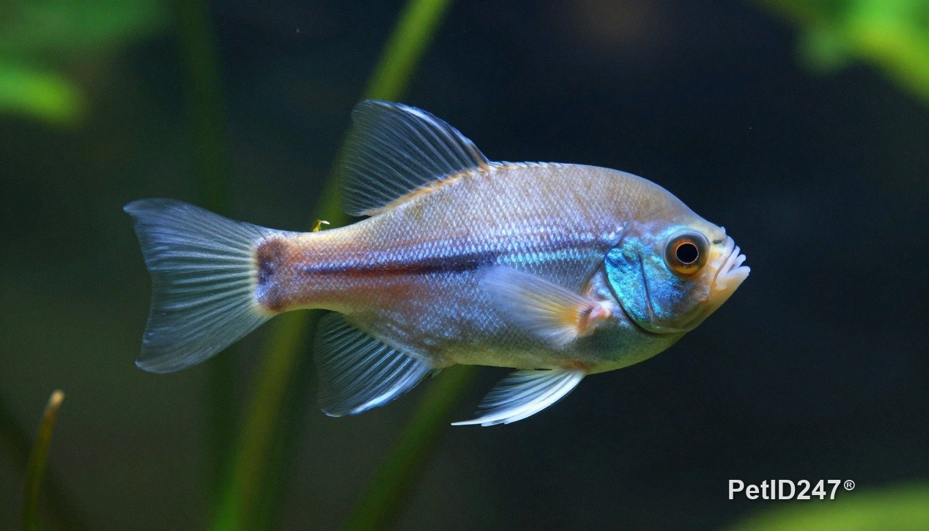 Angelfish in a planted aquarium