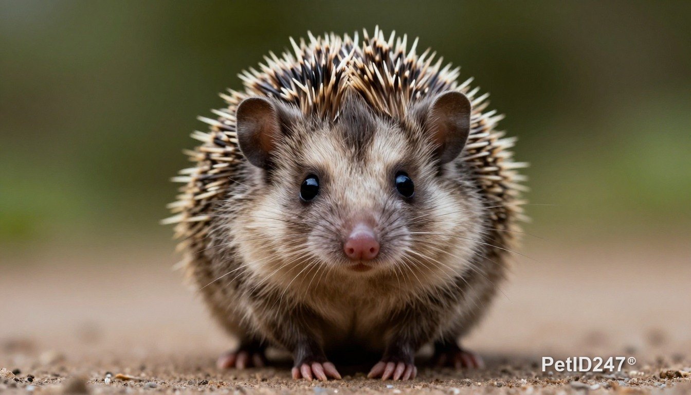 Pygmy hedgehog looking at the camera