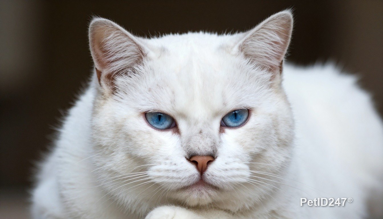 White cat as a senior cat