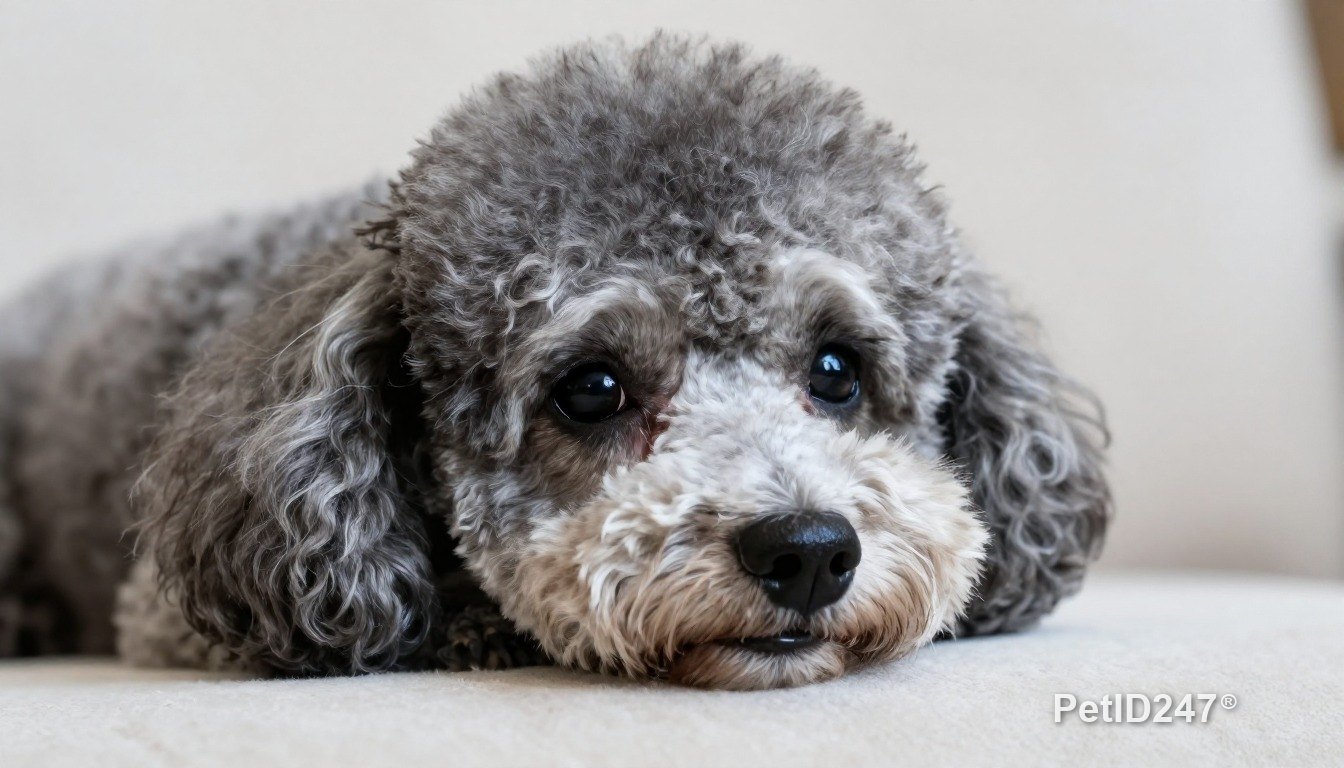 Toy poodle as a senior dog