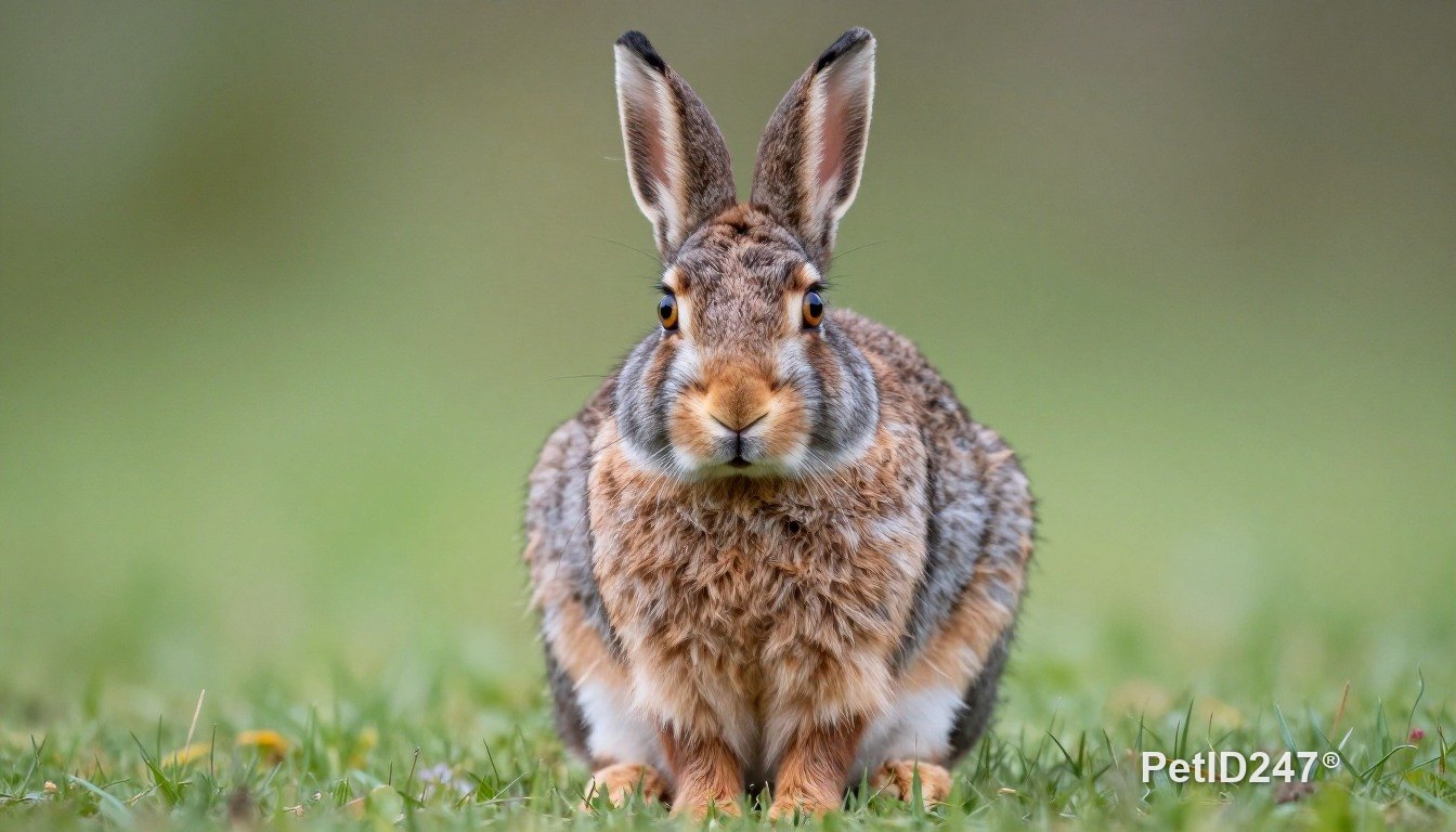 Rabbit looking at the camera