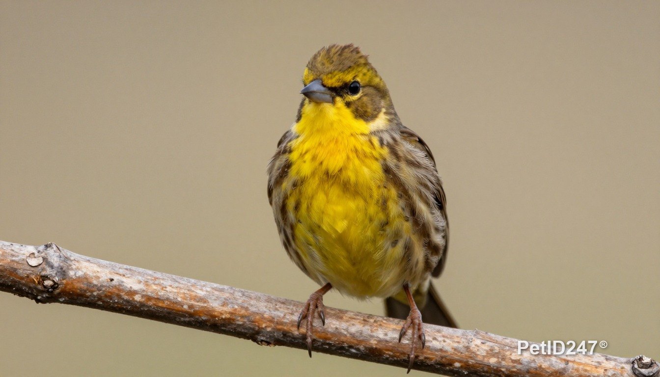 Canary perched on a branch