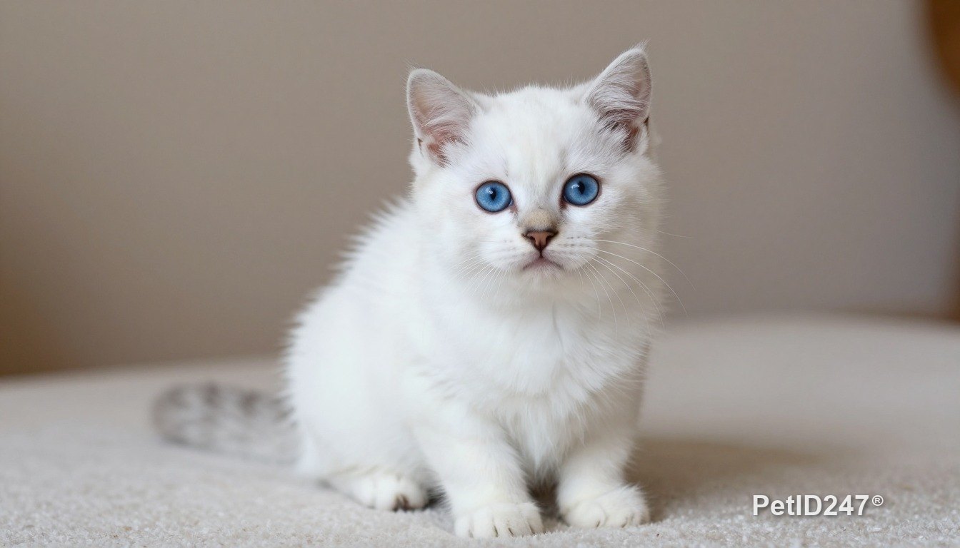 White cat as a kitten