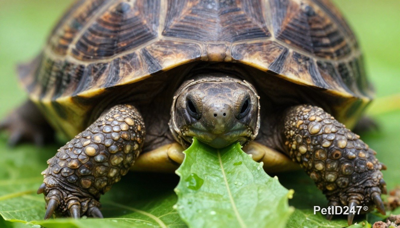 Tortoise eating