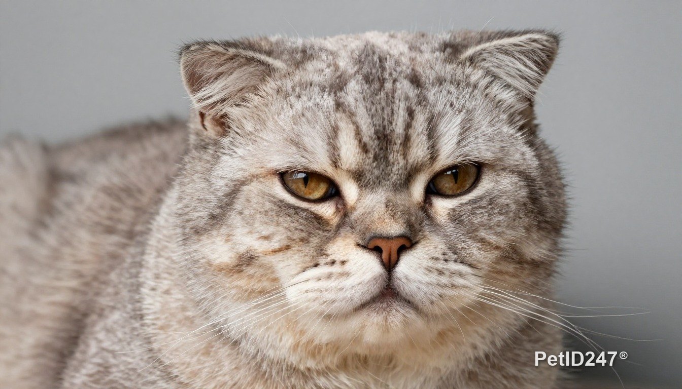 Scottish fold as a senior cat