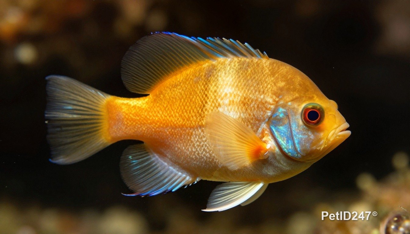 Angelfish close-up, golden hour