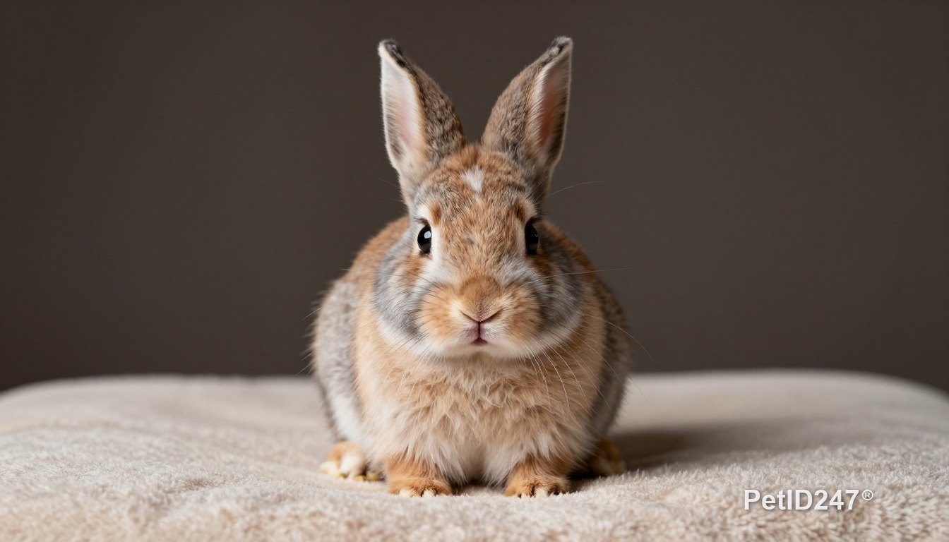 Rabbit as a baby, dark background