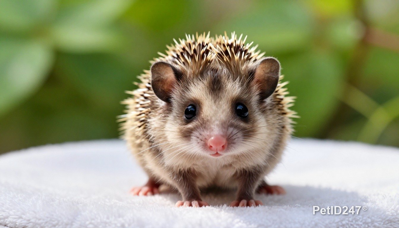 Pygmy hedgehog as a baby, morning light