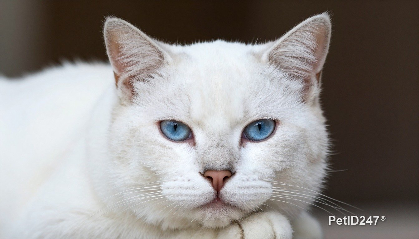 White cat as a senior cat