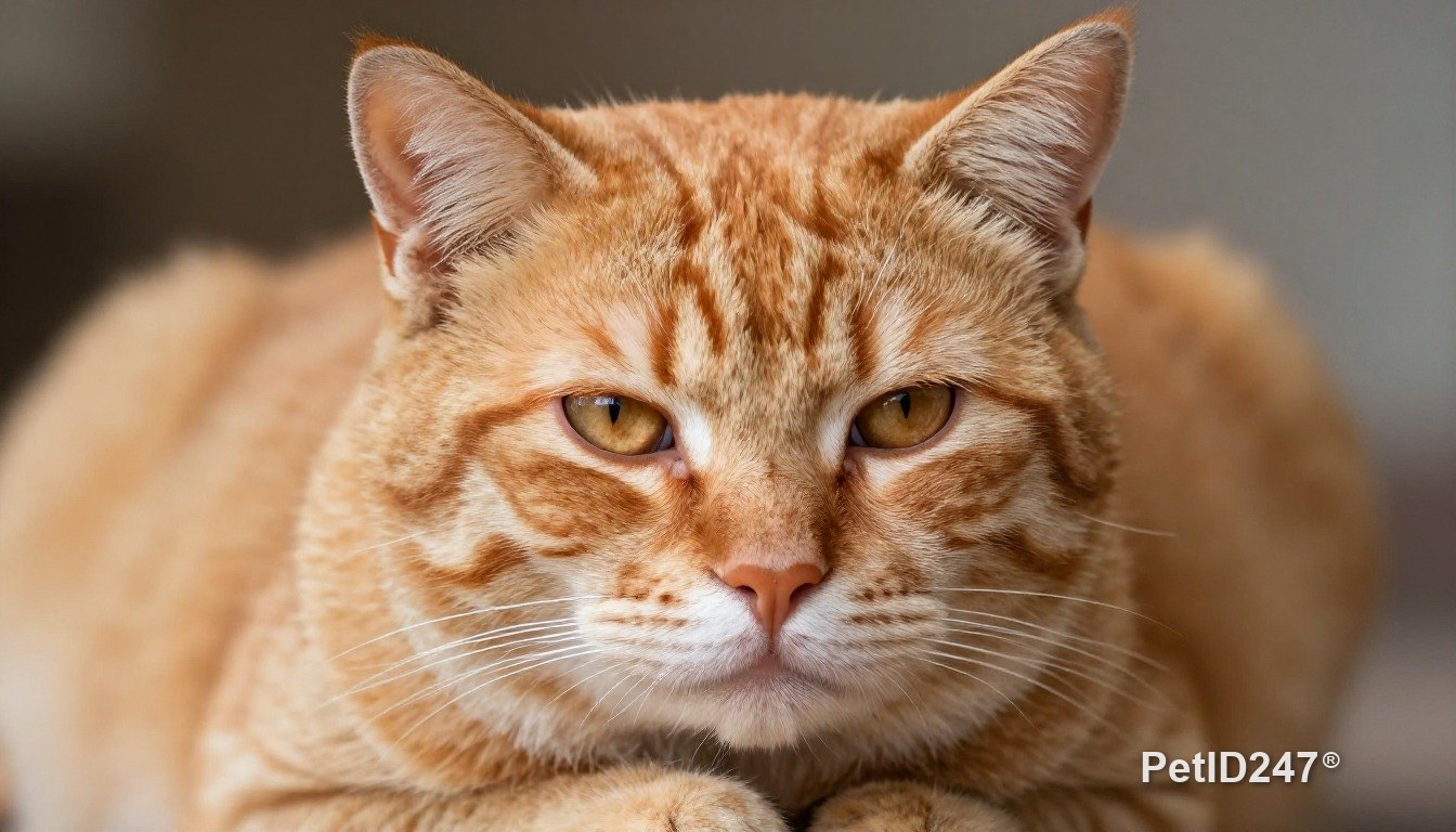 Orange tabby cat as a senior cat