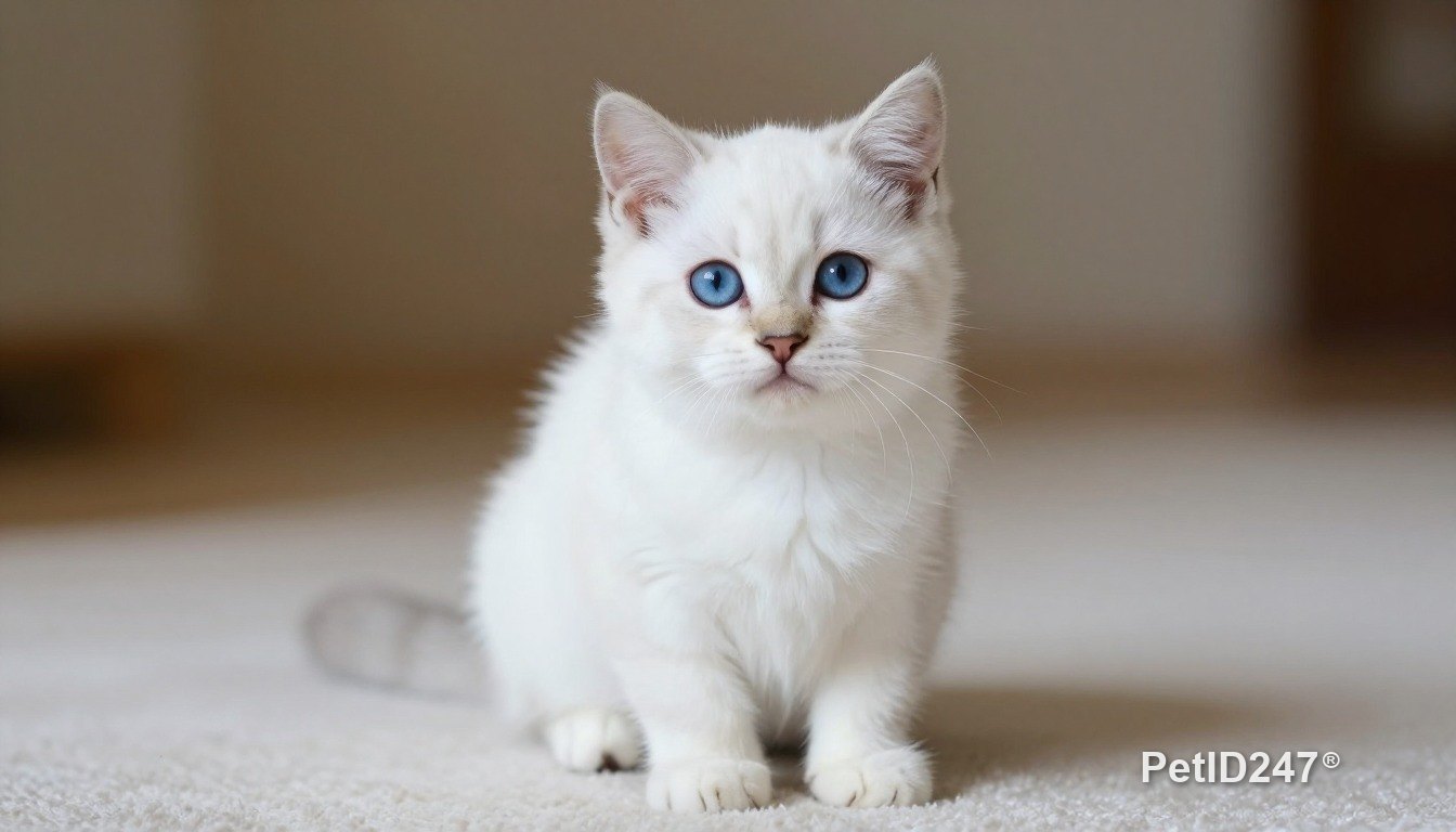 White cat as a kitten