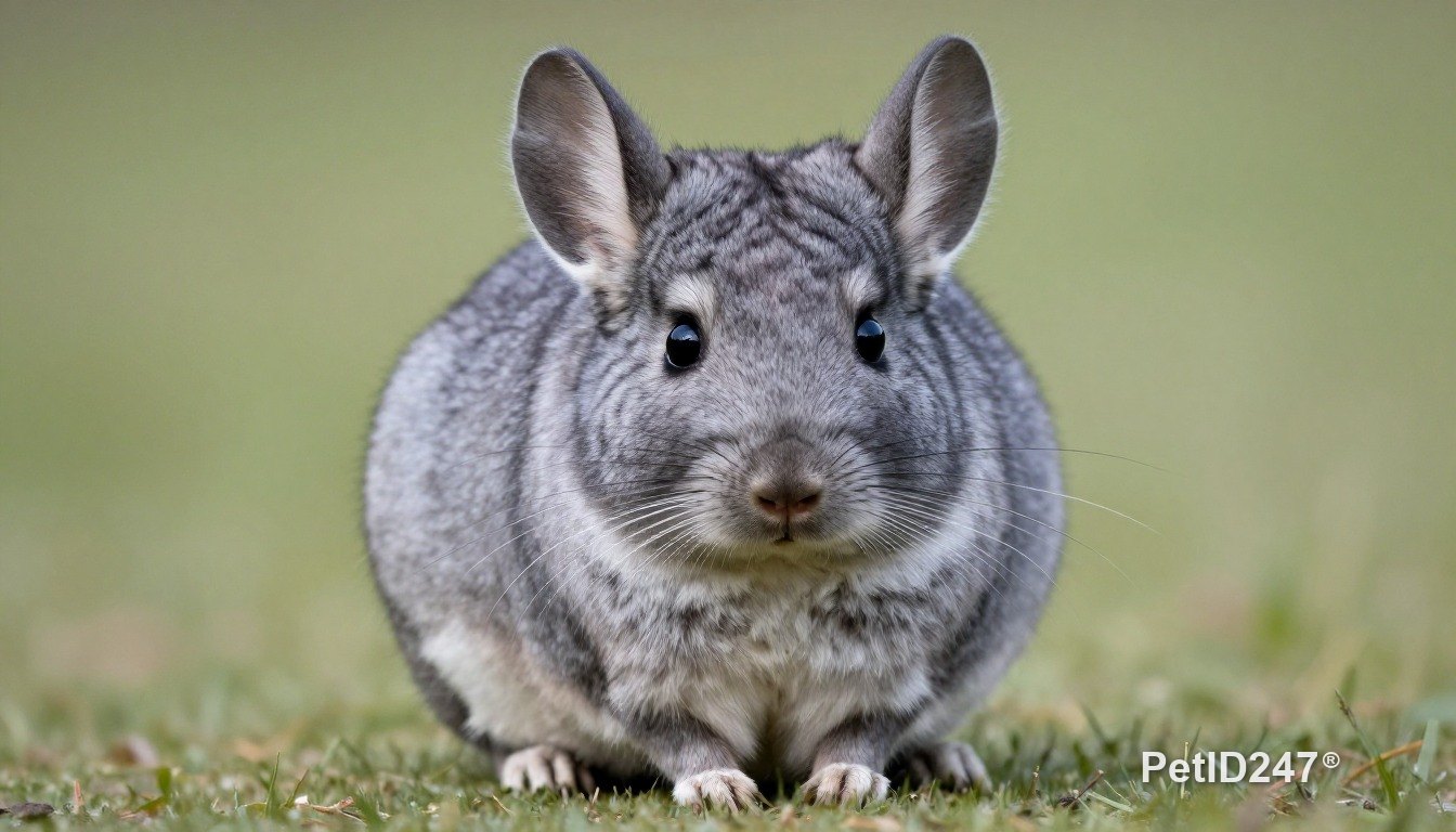 Chinchilla looking at the camera