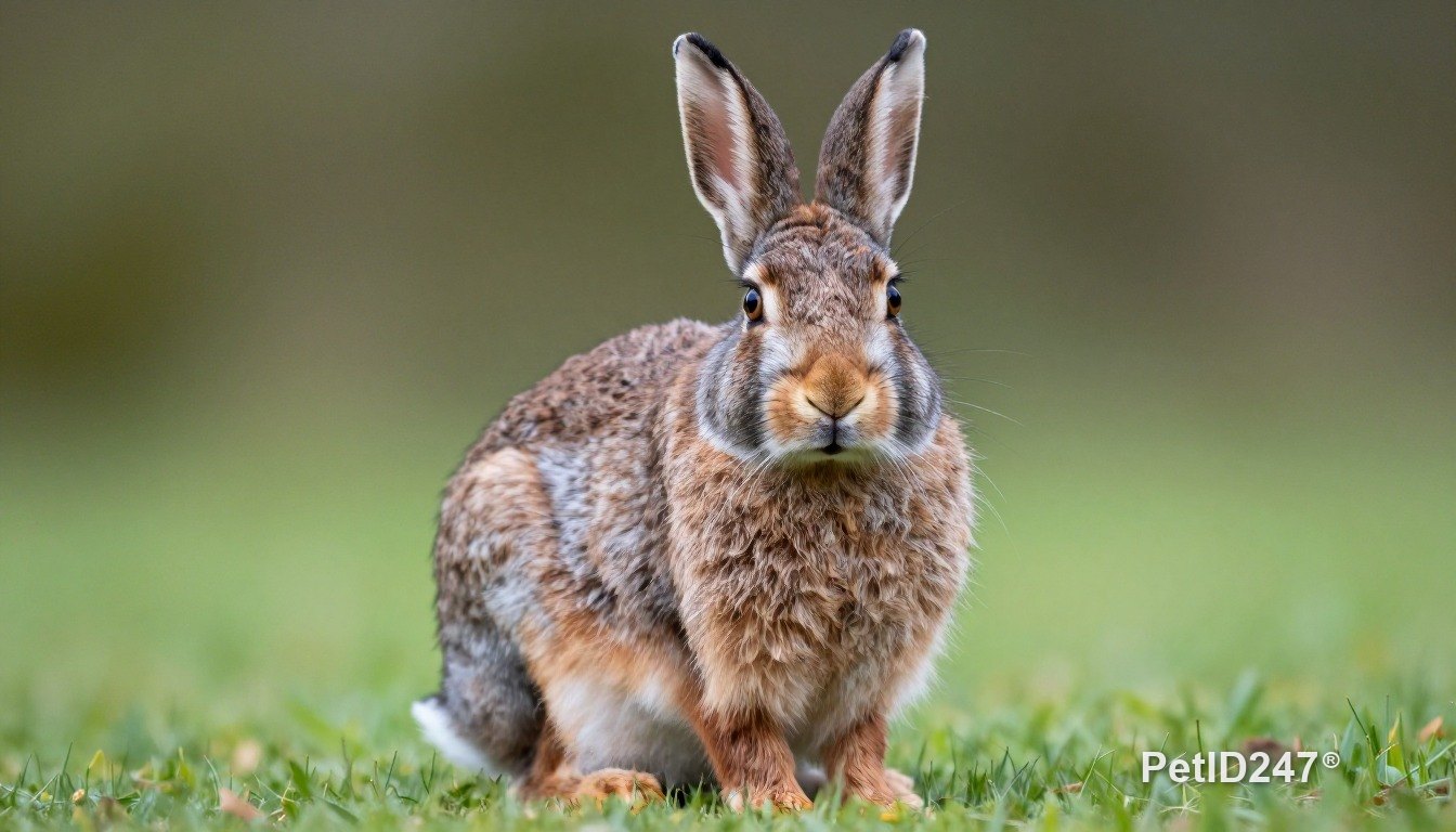 Rabbit looking at the camera