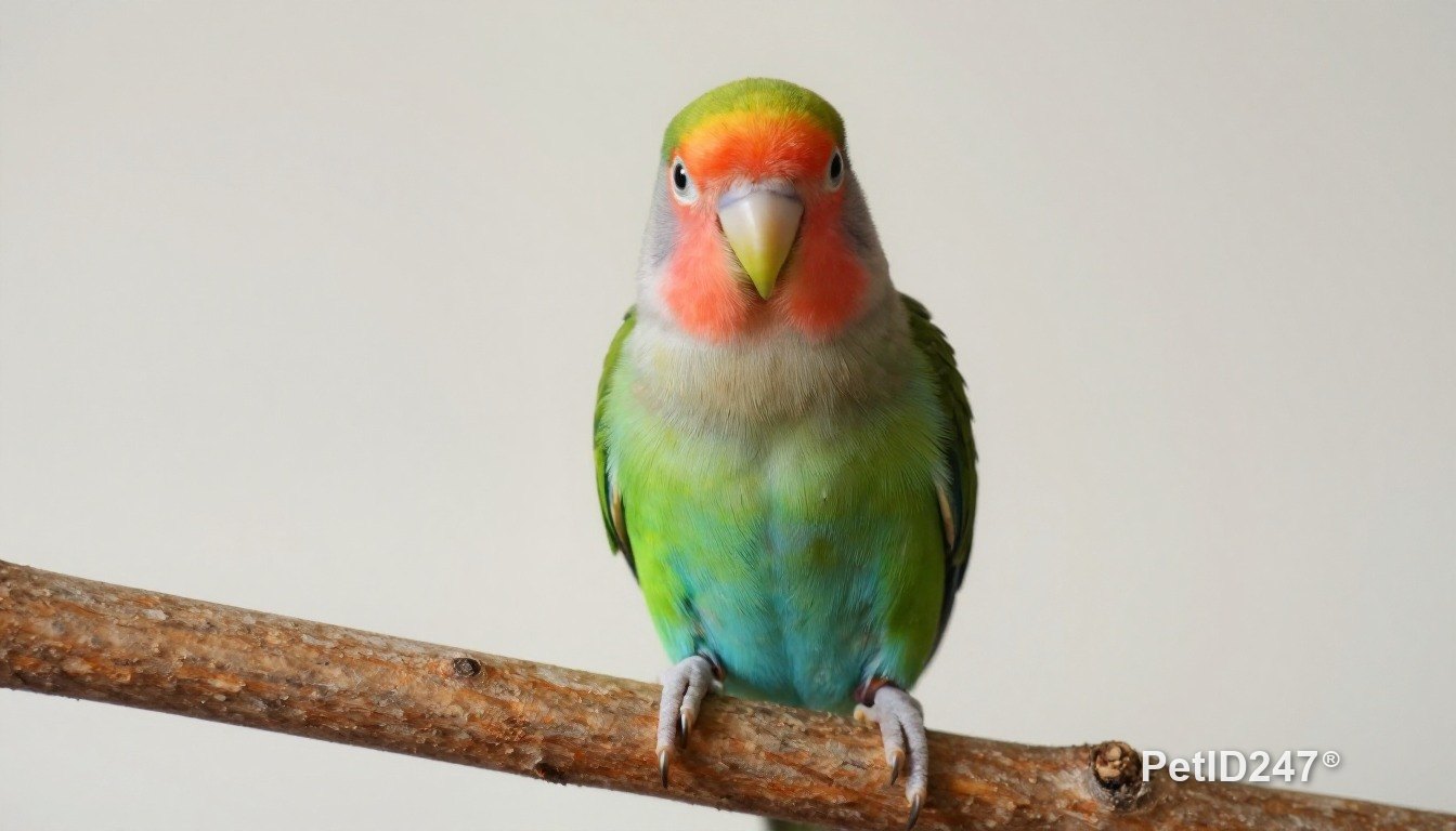 Lovebird perched on a branch