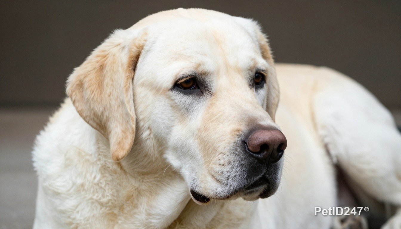 Labrador retriever as a senior dog