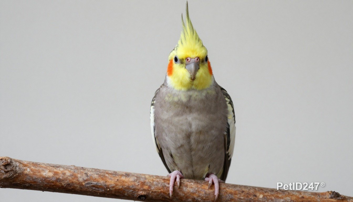 Cockatiel perched on a branch