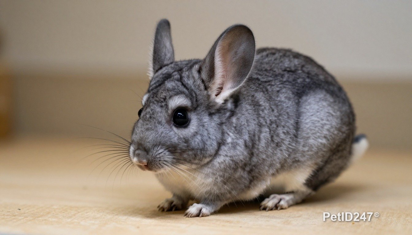 Chinchilla in a spacious enclosure