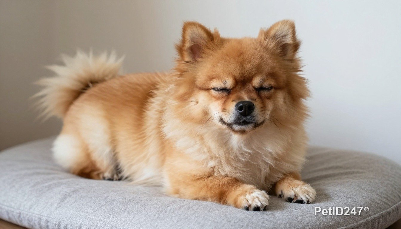 Chó phốc sóc ngủ trên nệm