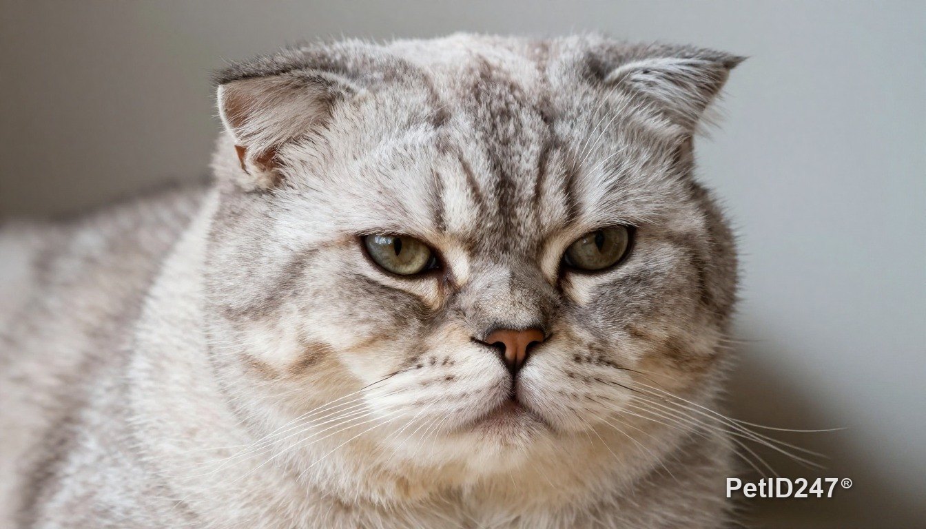 Scottish fold as a senior cat